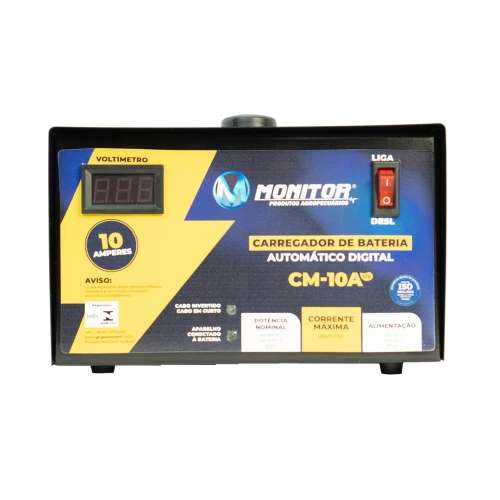 Carregador de Bateria 10 AH CM10-A 12v  c/ Auxiliar Partida
