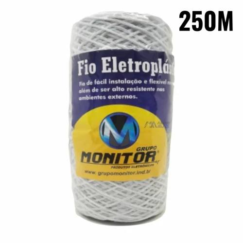 Kit Eletrificador   FioEletroplástico 250Metros   Isoladores