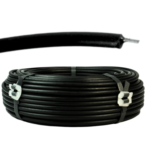 Cabo Subterrâneo Reforçado 1,65 mm Galvanizado Rolo 50m Preto