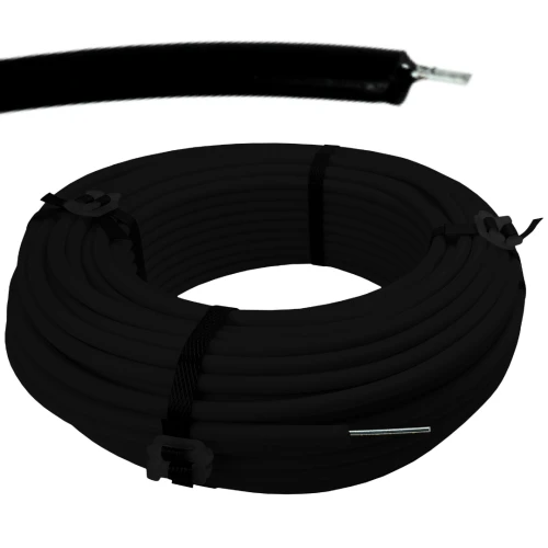 Cabo Subterrâneo Reforçado 1,65 mm Galvanizado Rolo 50m Preto
