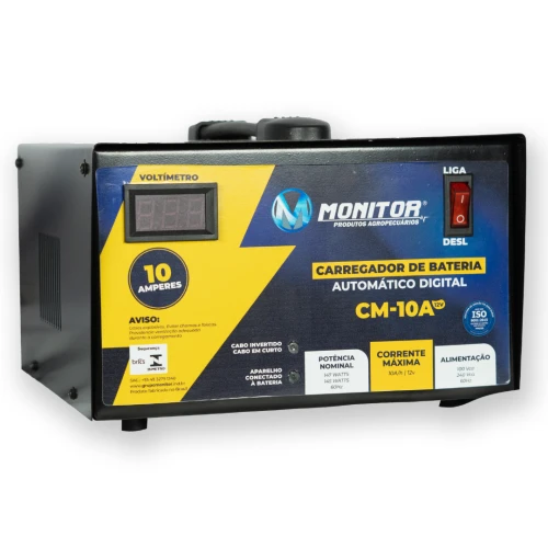 Carregador de Bateria 10 AH CM10-A 12v  c/ Auxiliar Partida
