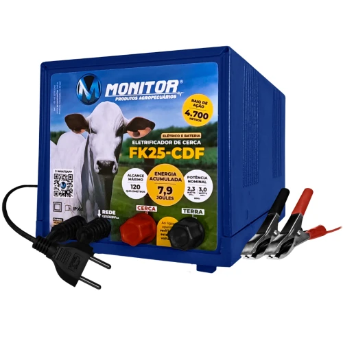 Eletrificador de Cerca Rural FK25-CDF - 5,1J - 120 Km