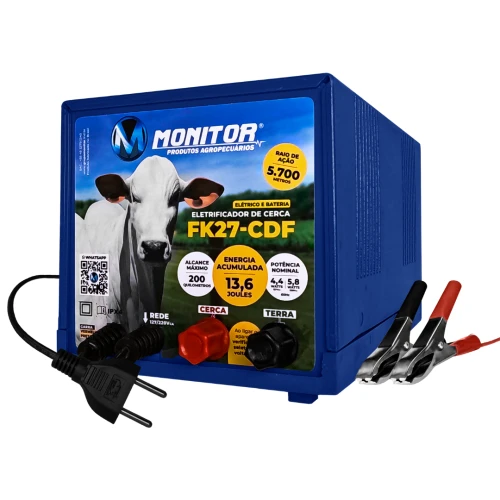Eletrificador de Cerca Rural FK27-CDF - 13,6J - 200Km
