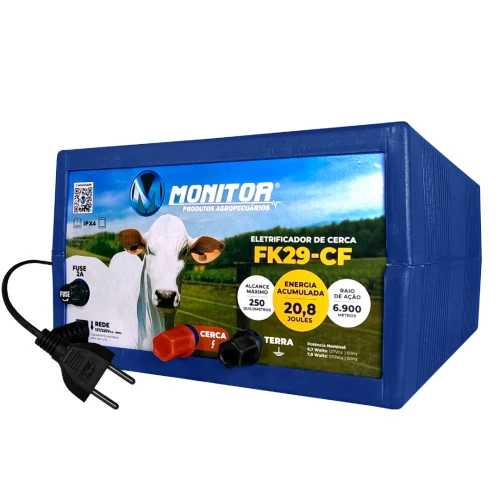 Eletrificador de Cerca Rural FK29-CF - 20,8 J - 250 Km