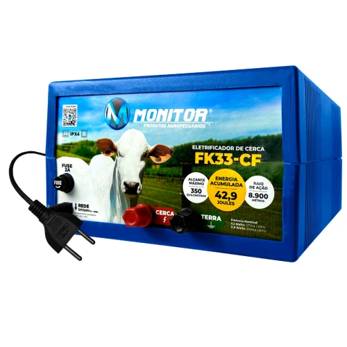 Eletrificador de Cerca Rural FK33-CF - 42,9J - 350Km