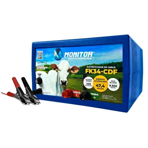 Eletrificador de Cerca Rural FK34-CDF - 47,4J - 400Km