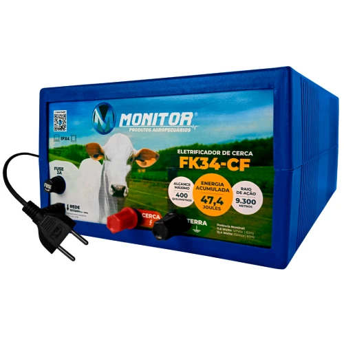 Eletrificador de Cerca Rural FK34-CF - 47,4J - 400Km