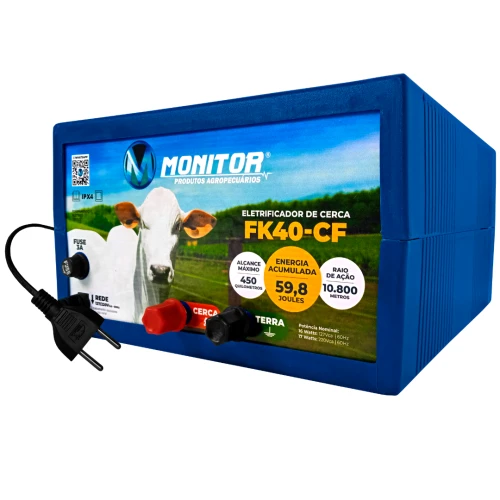 Eletrificador de Cerca Rural FK40-CF - 59,8J - 450 Km