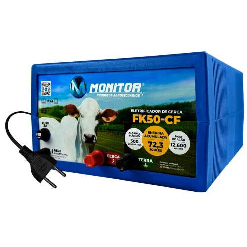 Eletrificador de Cerca Rural FK50-CF - 72,3J  c/ voltímetro
