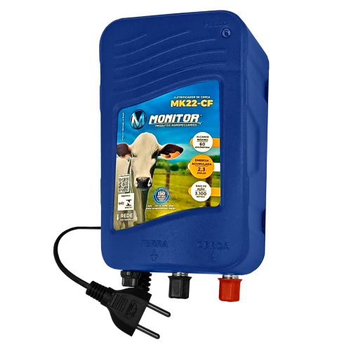 Eletrificador de Cerca Rural MK22-CF  60Km c/ Porta Fusível
