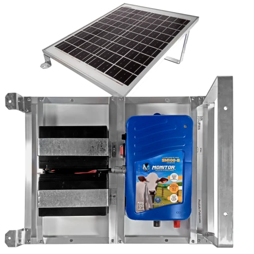 Eletrificador de Cerca Rural Painel Solar e Bateria SM100-B