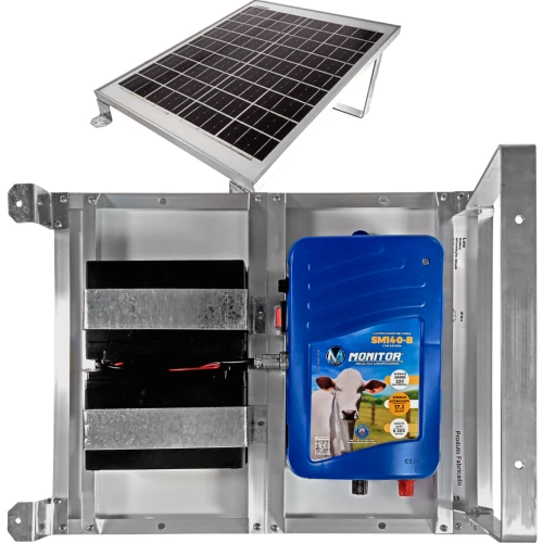 Eletrificador de Cerca Rural c/ Painel Solar SM40-B Bateria