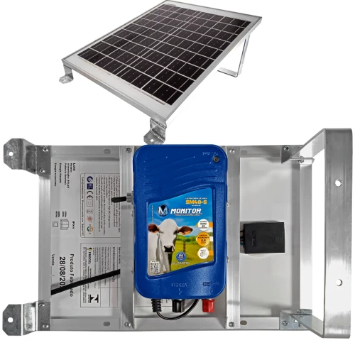 Eletrificador de Cerca Rural c/ Painel Solar SM40-S 40 Km