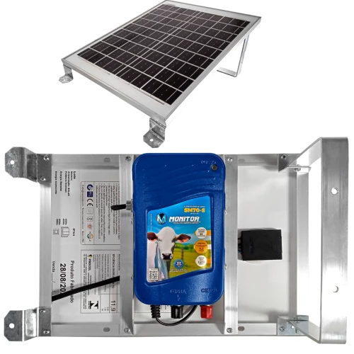 Eletrificador de Cerca Rural c/ Painel Solar SM70-S 80 Km