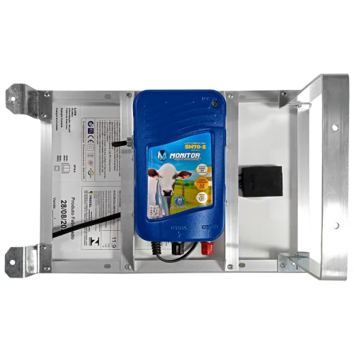 Eletrificador de Cerca Rural c/ Painel Solar SM70-S 80 Km