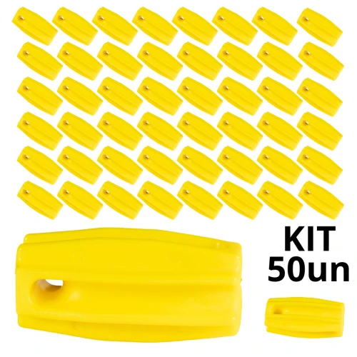 50un Isolador Castanha Premium - Reforçado 900kv Amarelo