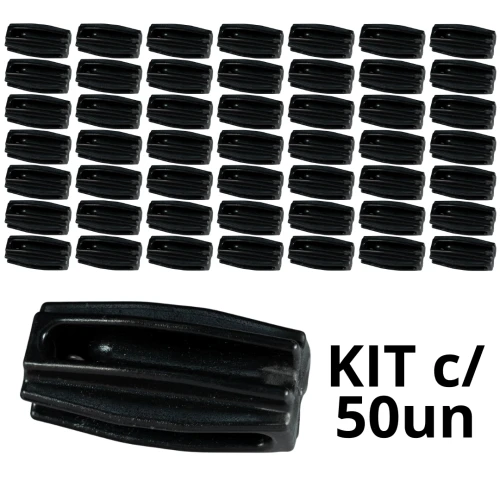 50un Isolador Castanha Premium Cerca Reforçado 900kv Preto