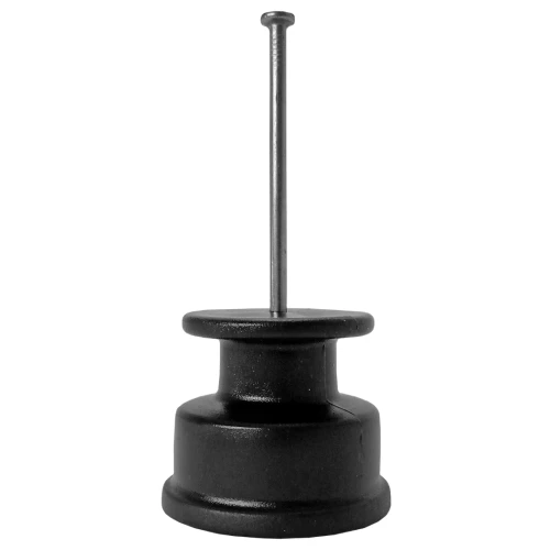 100un Isolador Roldana 36×36 c/ Prego p/ Cerca - Preto