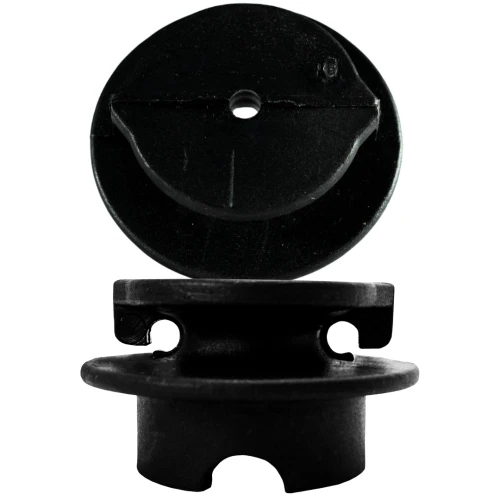 100un Isolador Roldana com garra 40×40 p/ Cerca - Preto