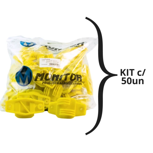 50un Isolador Tipo W Amarelo Para Cerca Elétrica Monitor