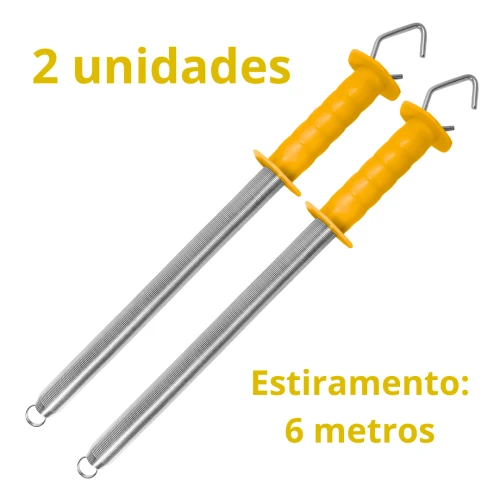 Terminal para porteira (manopla) com mola externa de 6 metros