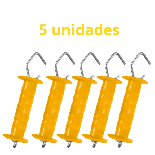 5un Terminal para Porteira Amarelo Manopla c/ Mola Interna