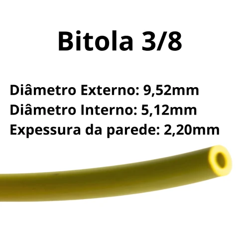 Tubo Isolador 3/8 Rolo c/ 50m Proteção Contra Raios Amarelo