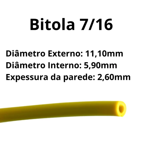 Tubo Isolador 7/16 Rolo c/ 50m Proteção Contra Raios Amarelo
