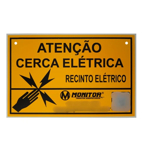 10 Placas Advertência Perigo Cerca Elétrica Monitor